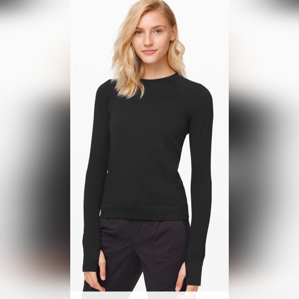 Lululemon Black Fitted Long Sleeve Hoodie